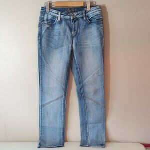 Buffalo David Bitton Light Blue Straight Leg Jeans 24X26